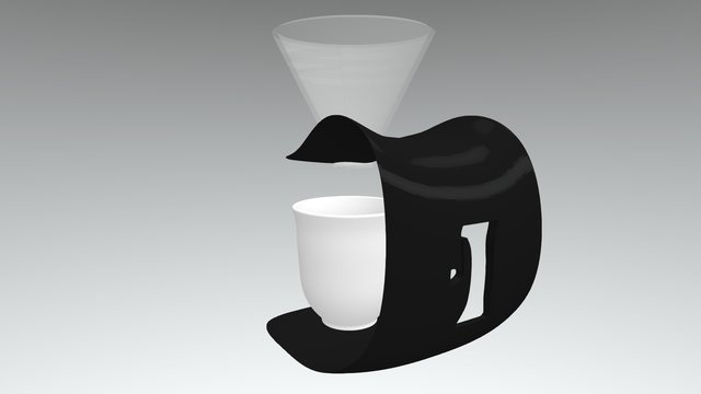 Wave Pour Over Coffee Stand by Handground 3D Model