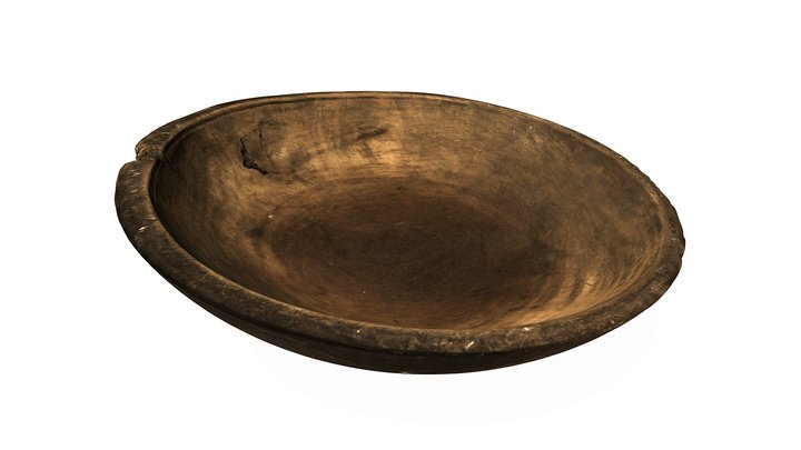 Primitive Large Wooden Bowl