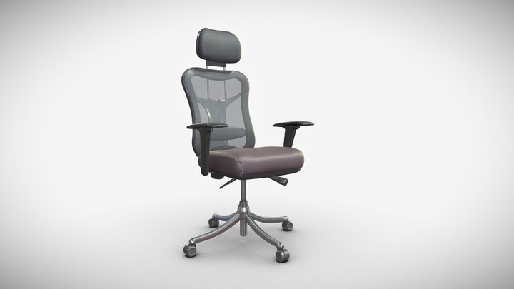 Ergonomic Office Chair PBR 3D Model