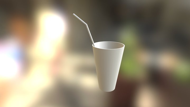 Cup And Straw 3D Model