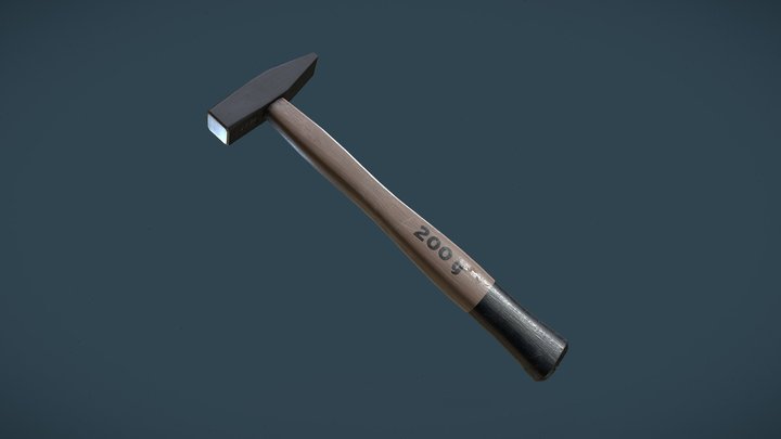 GAMMA Hammer 200g [Game Asset Pipeline] 3D Model
