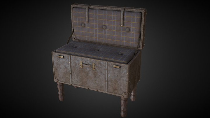 Suitcase bench 3D Model