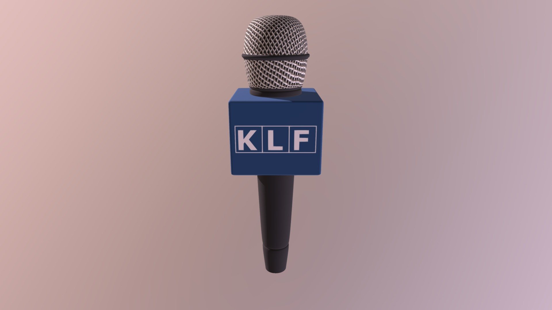 Microphone with News Channel Box Download Free 3D model