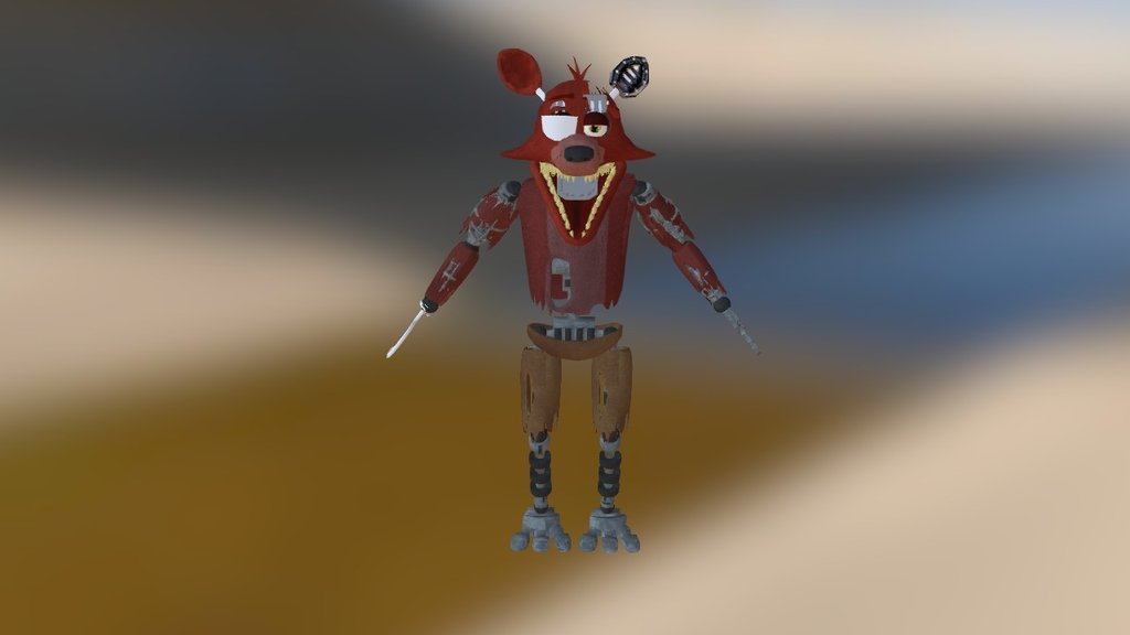 Withered Foxy  Five Nights at Freddy's 2 - 3D model by juztandy  (@juztandyyy) [db2f0ae]