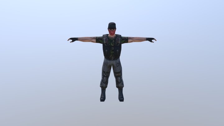 Gang skin character 3D Model