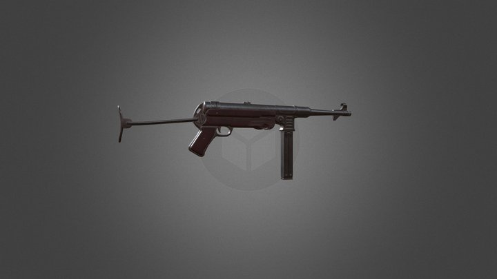 MP40 Submachine Gun 3D Model