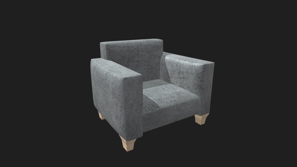 Modern Armchair 3D Model - Furniture