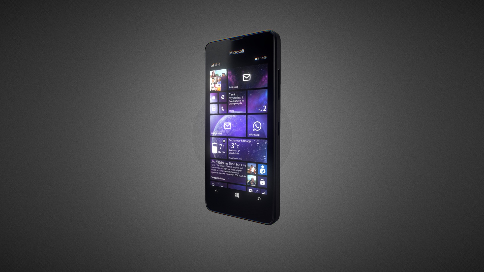 3D model Microsoft Lumia 550 for Element 3D - This is a 3D model of the Microsoft Lumia 550 for Element 3D. The 3D model is about a black cell phone.