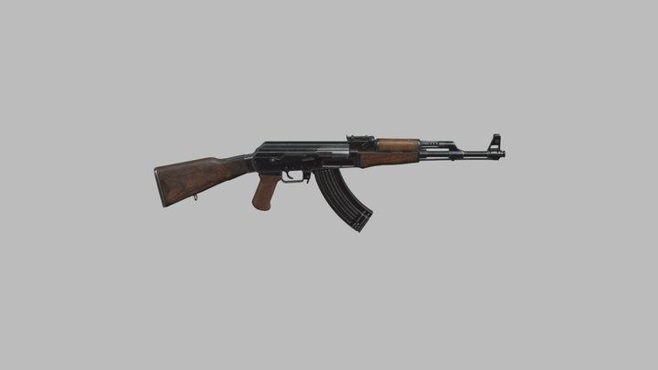 Game props, ak-47-rifle 3D Model