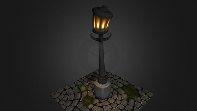 hand painted lamp 3D Model