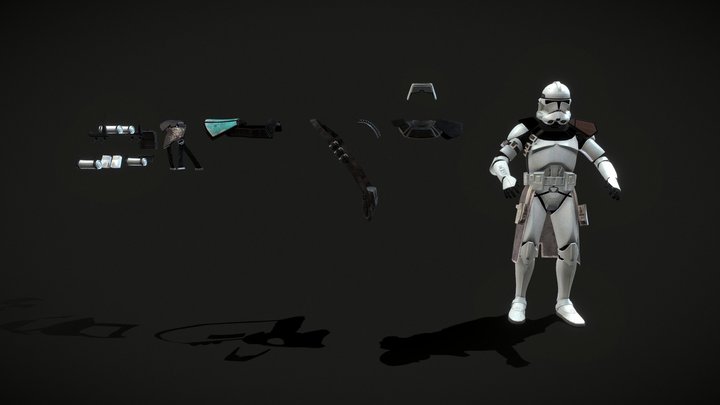 Clear standard clone trooper 3D Model