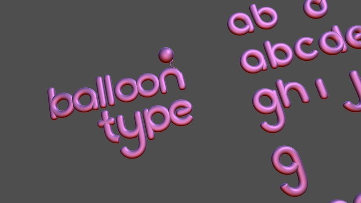 Balloons Typeface – Modelo 3D gratuito STL