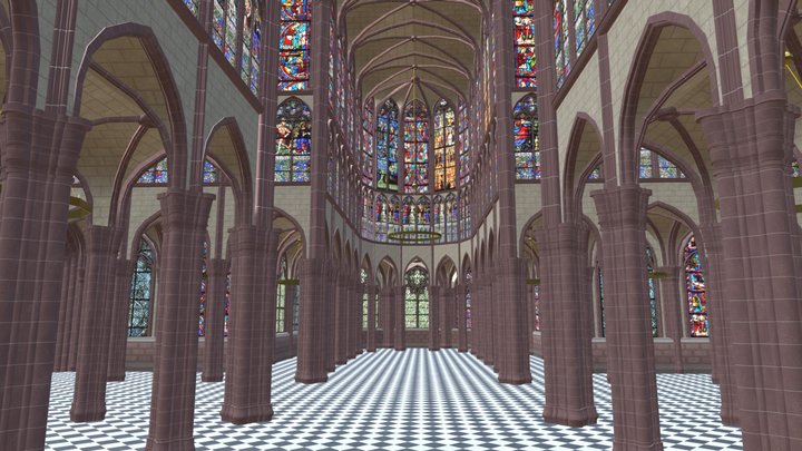 Restitution of a 19th century neo-gothic decor 3D Model