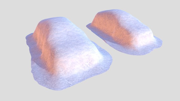 Clean snow cover of 3D cars | PBR textures 3D Model