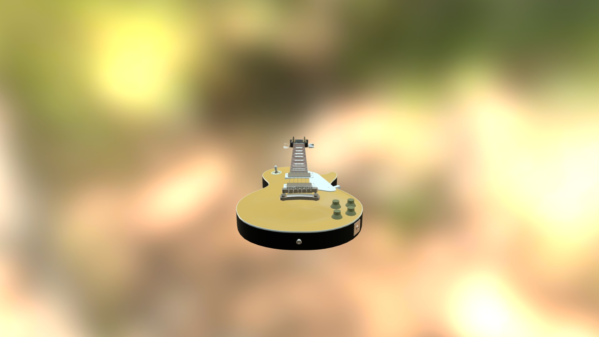 3D model Gibson Les Paul - This is a 3D model of the Gibson Les Paul. The 3D model is about a guitar on a stand.