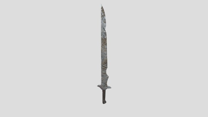 Textured sword 3D Model