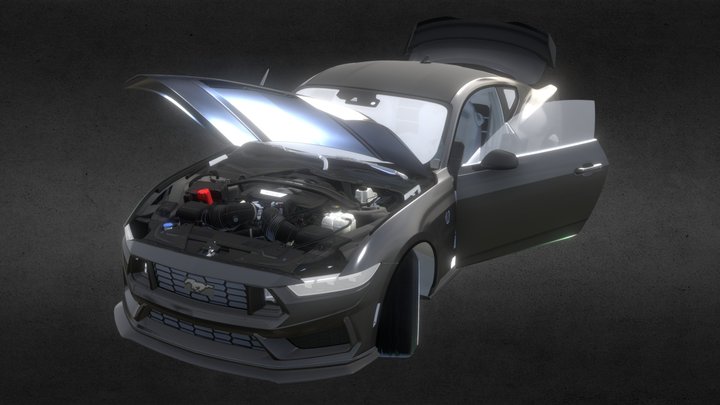 [FREE] 2024 Ford Mustang Dark Horse 3D Model