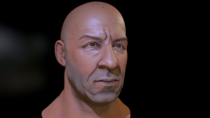 Vin diesel fanart 3D Model