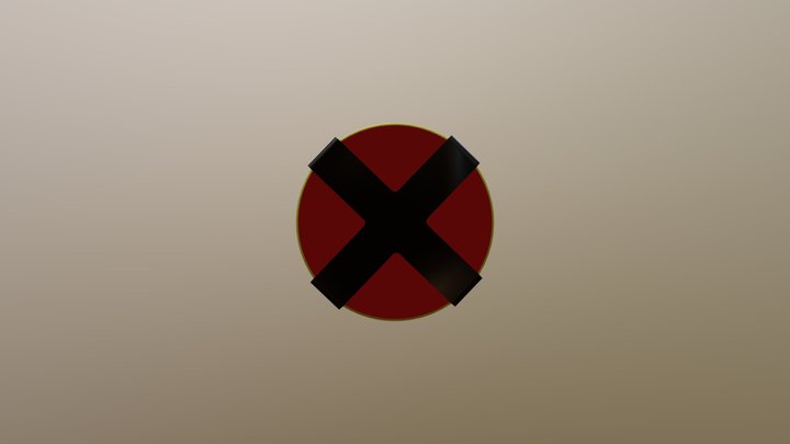 X-Men Emblem 3D Model