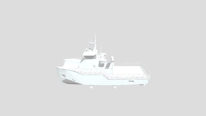LANDING CRAFT UTILITY LCU 1700 CLASS 3D Model