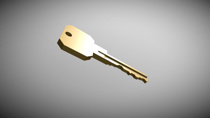 Golden Key 3D Model
