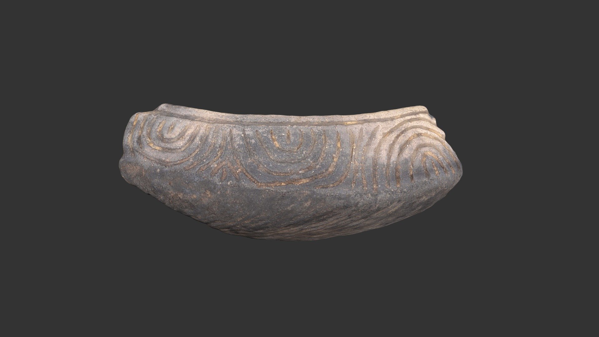 Qualla Incised Bowl Rim (2156p95)