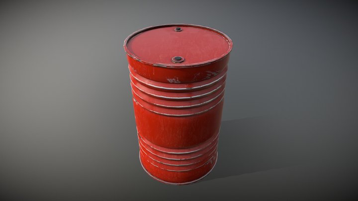 Oil Barrel 3D Model