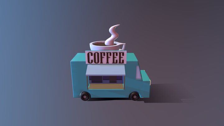 Food Truck Non-UV Render 3D Model