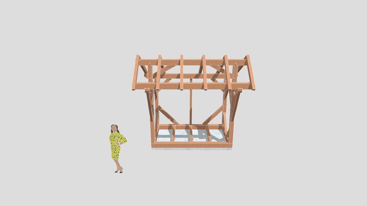 Firewood Storage Shed (18637) 3D Model