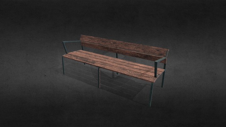 Metalic wood chair 3D Model