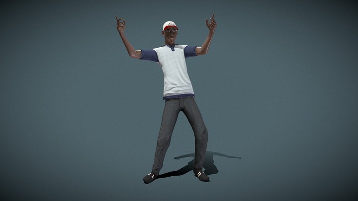 Hip hop dance 3D Model