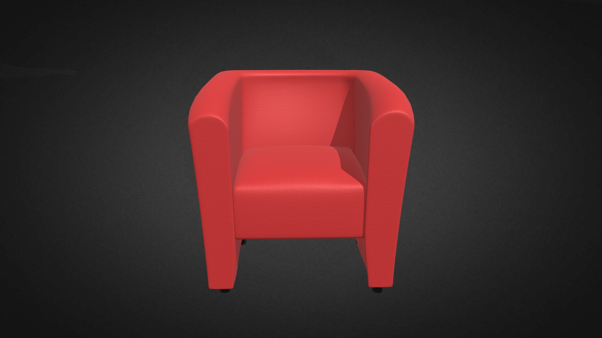 3D model Fabric Jo Jo Chair Hire - This is a 3D model of the Fabric Jo Jo Chair Hire. The 3D model is about a red square with a black background.
