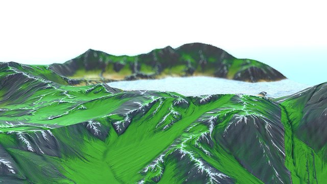 Land Mass 3D Model