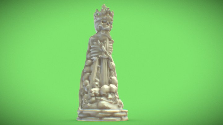 Skull Chess - King 3D Model