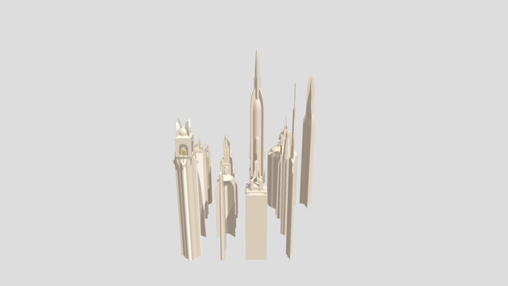 Coruscant city 3D Model