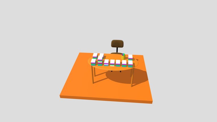 Classic Reading Table 3D Model 3D Model