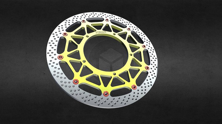 1/2 320mm brake disc 3D Model