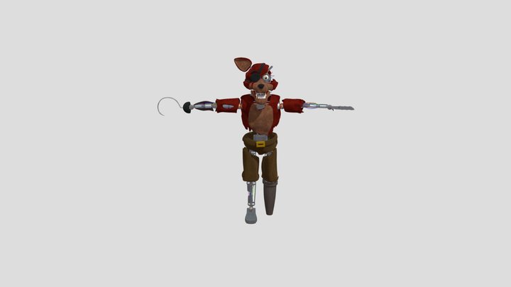 Stylized_W_ Foxy_V2_VRC 3D Model