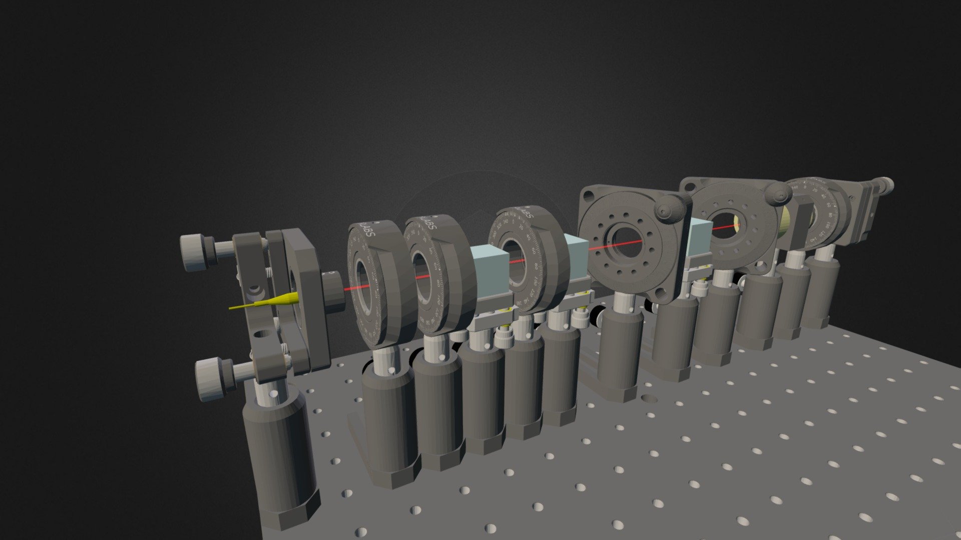 3D laser eksperimenti mudel