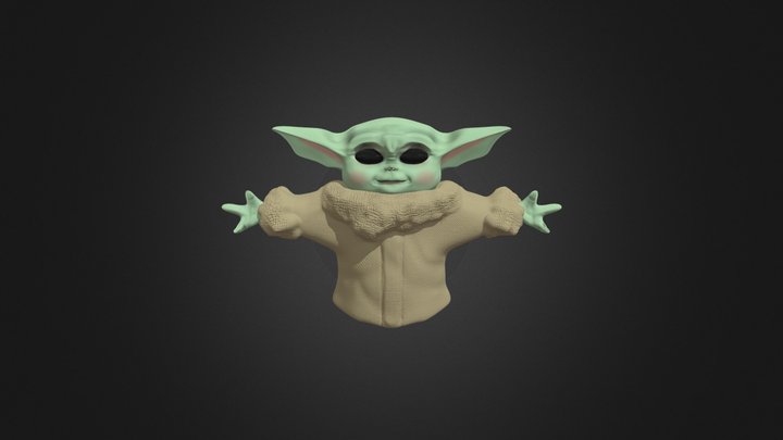 Baby Yoda Final MR 3D Model