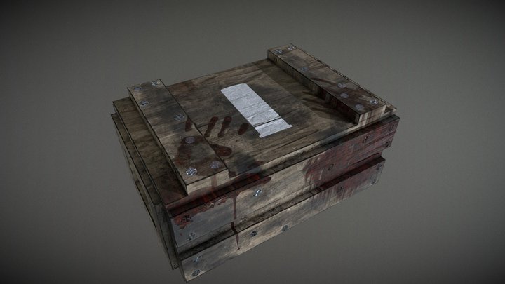 Low Poly Ammo Box for a Game 3D Model