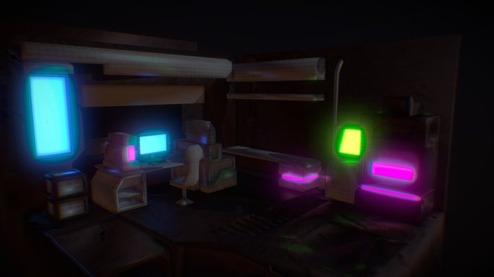 Cyberpank Room 3D Model