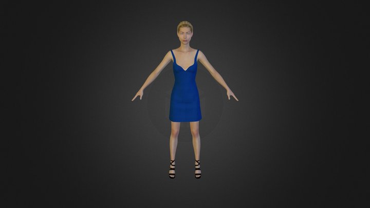 Dress Blue 3D Model