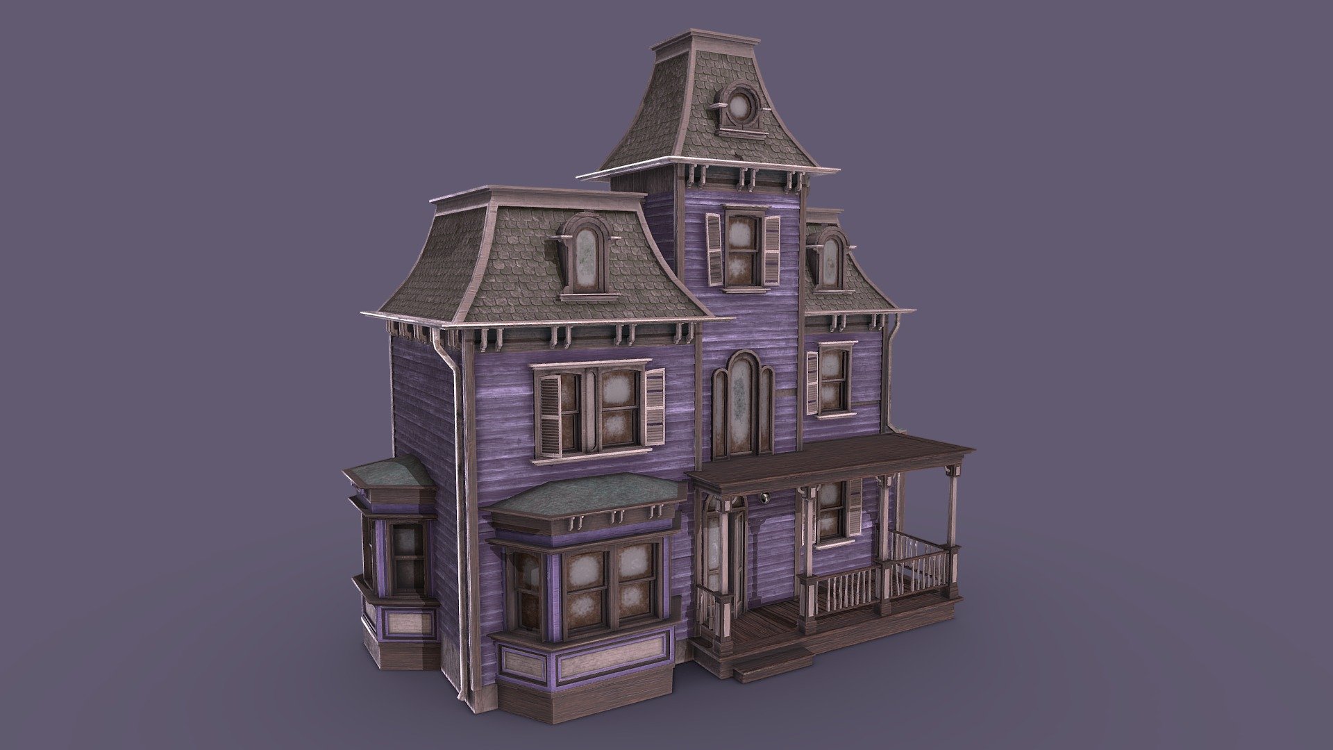 Haunted House Buy Royalty Free 3D model by AndyBegg 