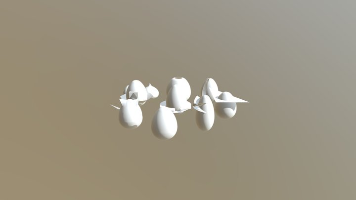 Egg Family 3D Model