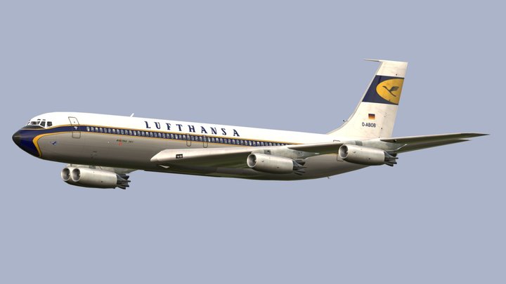 Lufthansa Boeing 707-430 – Free 3D Model STL