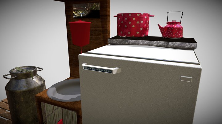 Old soviet interior items 1940-1980s 3D Model