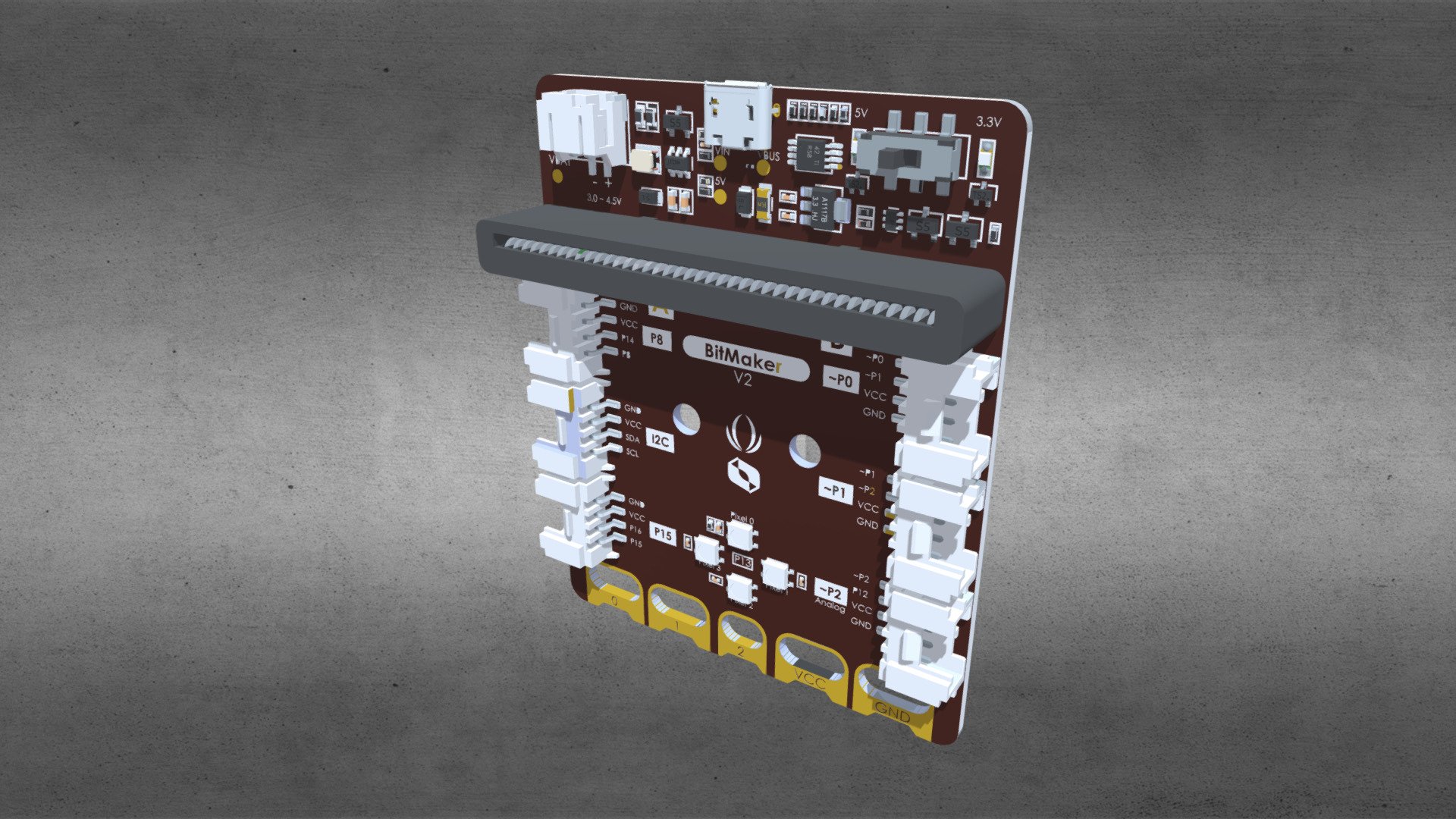 Shield Bitmaker Grove for micro:bit — Sketchfab embed 3D viewer