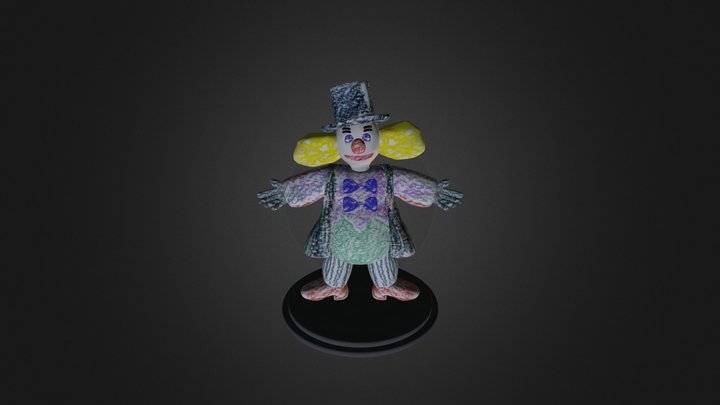 Sculptured Drawings Clown 3D Model