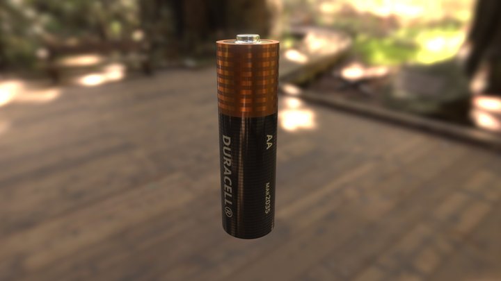 AA Battery Dubble A batt (DURACELL® POWERBOOST™) 3D Model